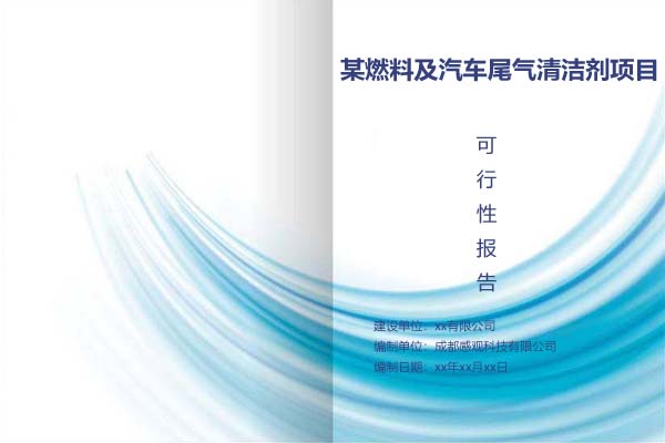 年产10万吨醇基燃料及汽车尾气清洁剂项目可行性