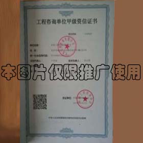 工程咨询甲级资信